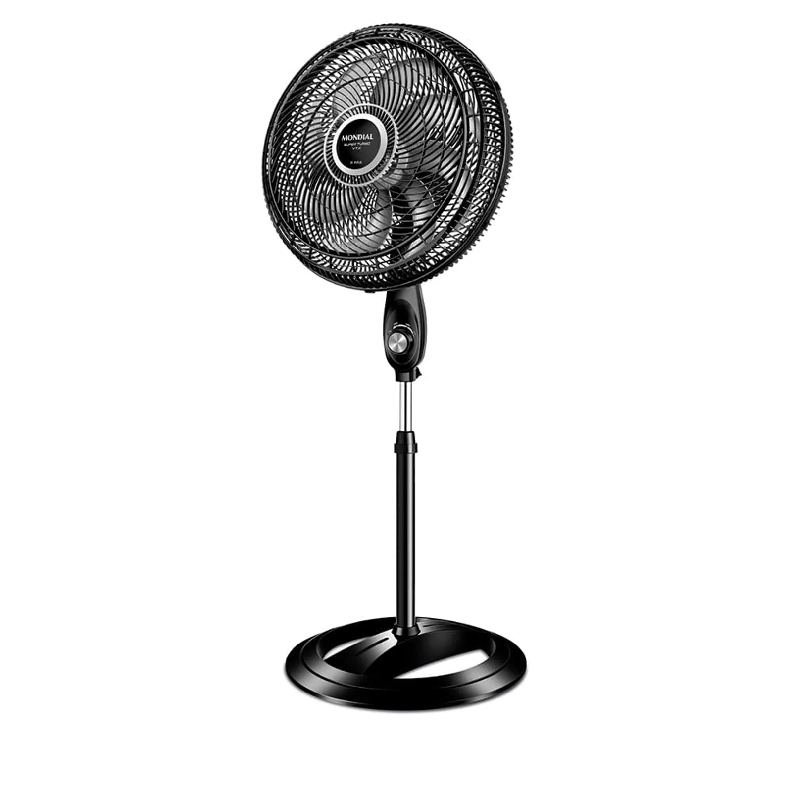 Imagem de um ventilador de coluna preto da marca Mondial